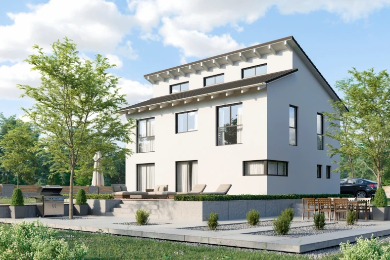 Architekturplanung mit Grundriss als Grundlage für Bauantrag und Bauvorhaben