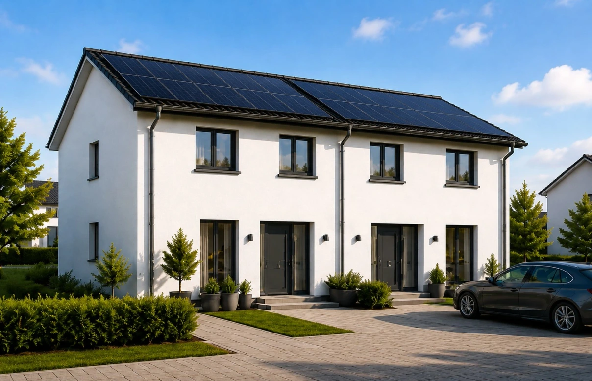 Visualization of the semi-detached houses in the Erpolzheim residential development